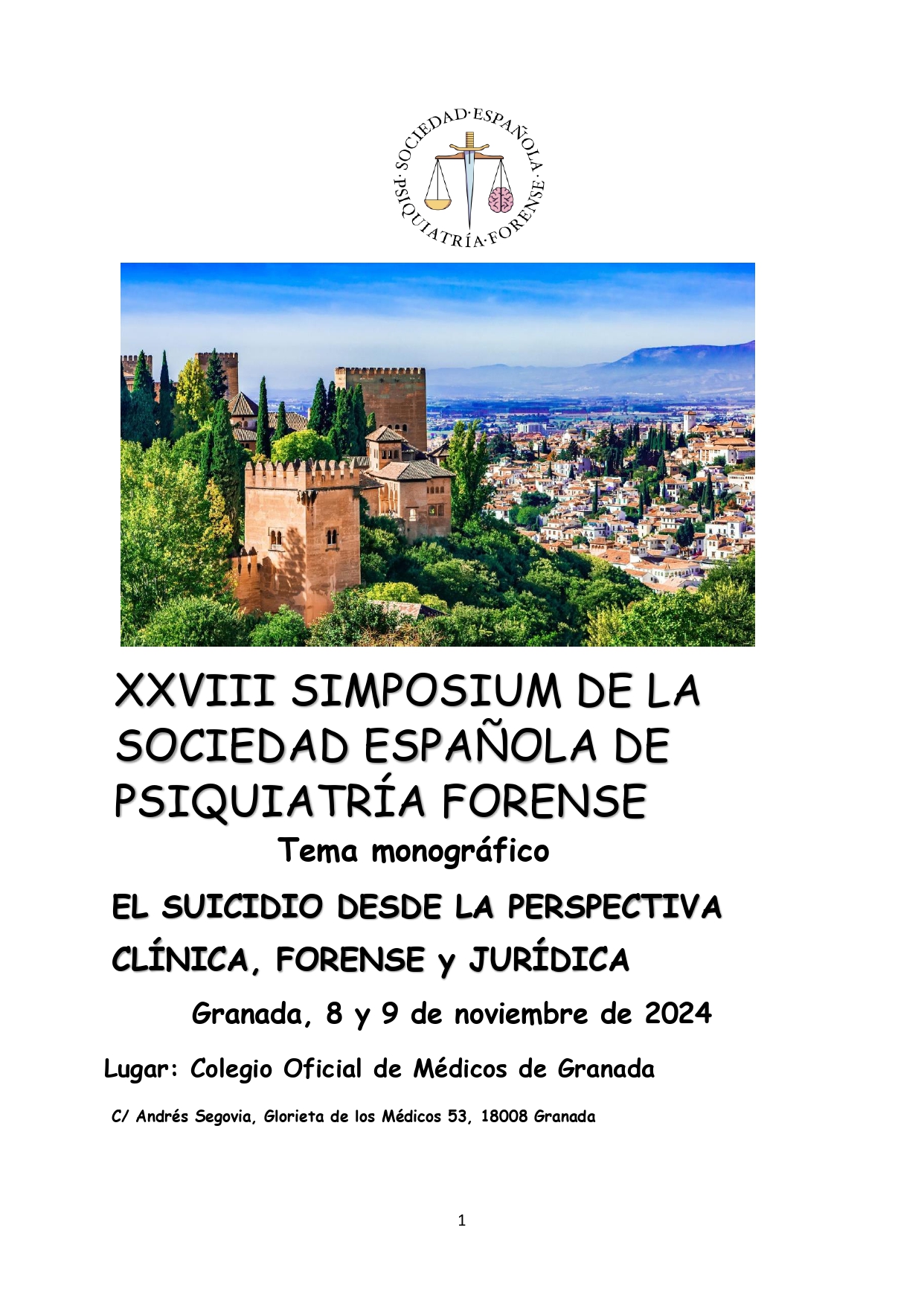 XXVIII Simposio de la Sociedad Española de Psiquiatría Forense 