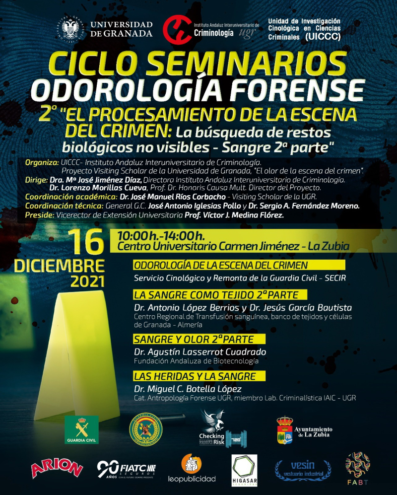 2º Seminario Odorología Forense. Búsqueda de restos biológicos no visibles - Sangre 2ª Parte 2ª Seminario " El procesamiento de la escena del crimen"